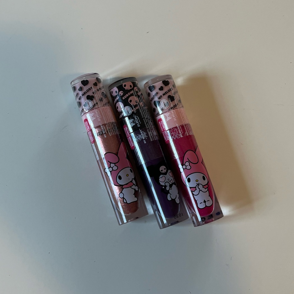 3 New Wet n Wild My Melody Liquid Lip Color Sweetie Pie, Oh My!, Goth Girl